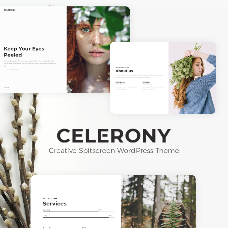 Celerony - Creative Splitscreen Elementor WordPress Theme